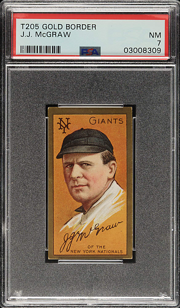 1911 T205 Gold Border John McGraw PSA NM 7