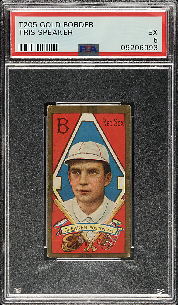 1911 T205 Gold Border Tris Speaker PSA EX 5