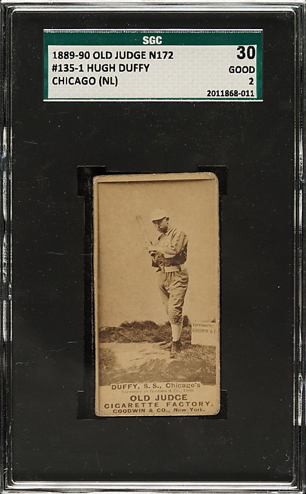 1889 N172 Old Judge Hugh Duffy Rookie SGC GOOD 30