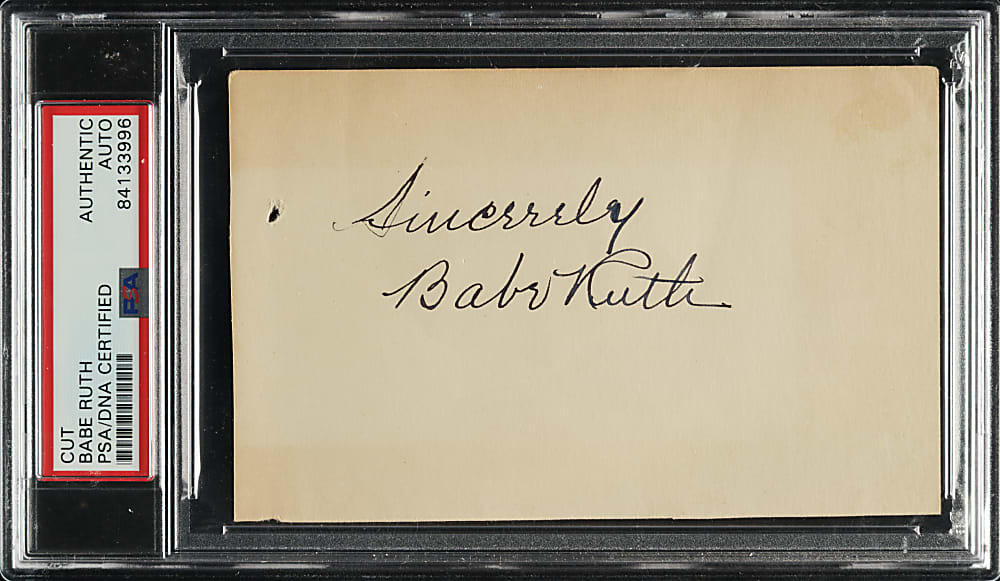 Babe Ruth Cut Signature - PSA/DNA