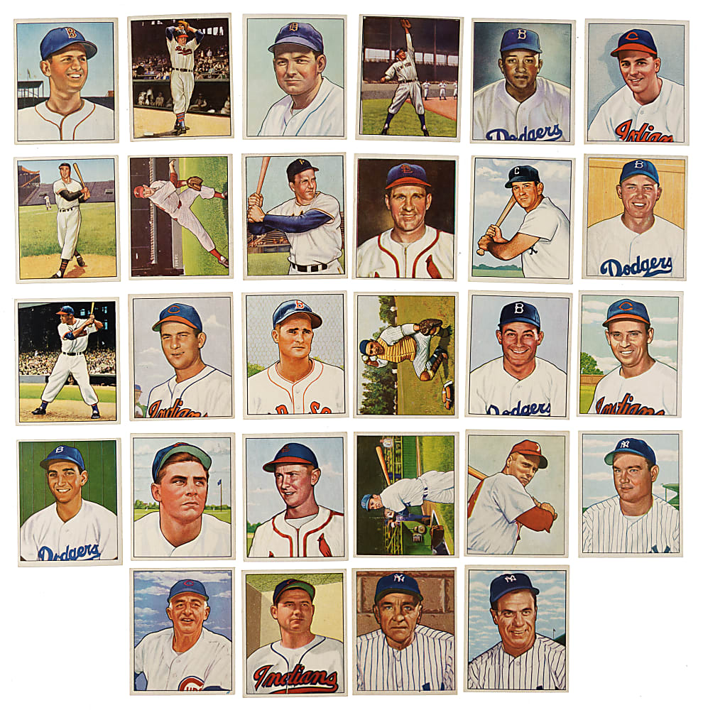 1950 Bowman Complete Set (252) Including 17 PSA-Graded Cards
