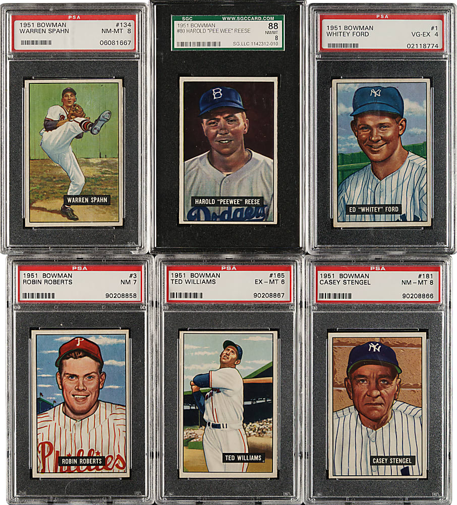 1951 Bowman Near-Complete Set (321/324) Including 27 PSA-Graded Cards
