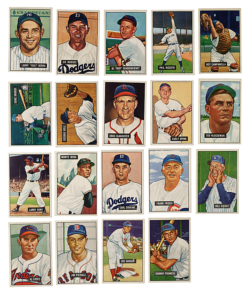 1951 Bowman Near-Complete Set (321/324) Including 27 PSA-Graded Cards