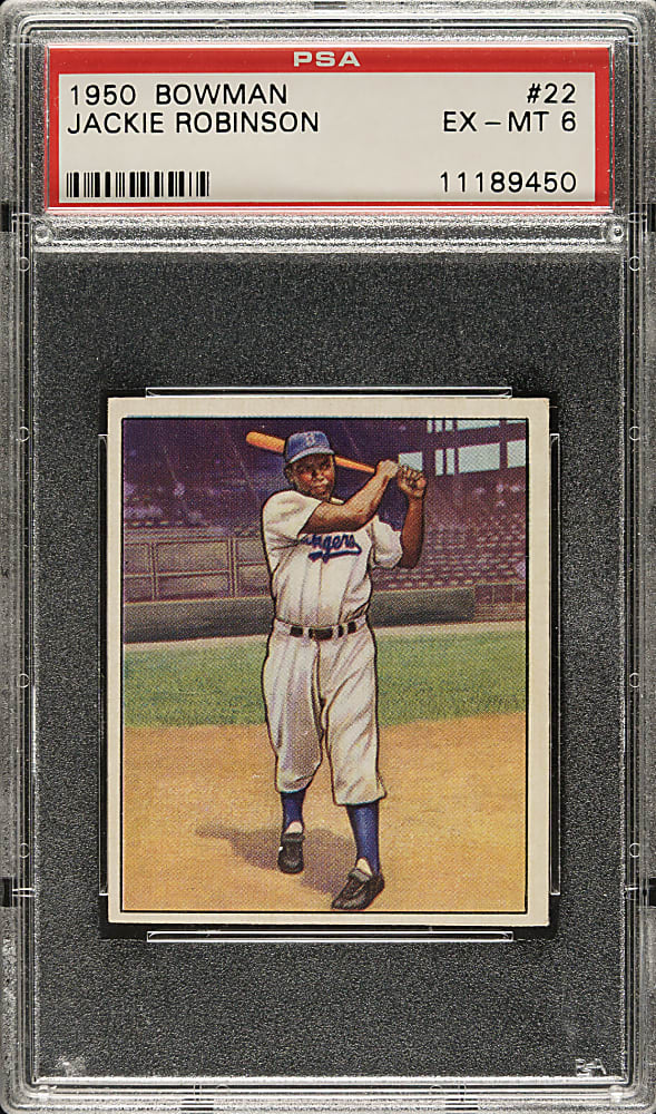 1950 Bowman #22 Jackie Robinson PSA EX-MT 6