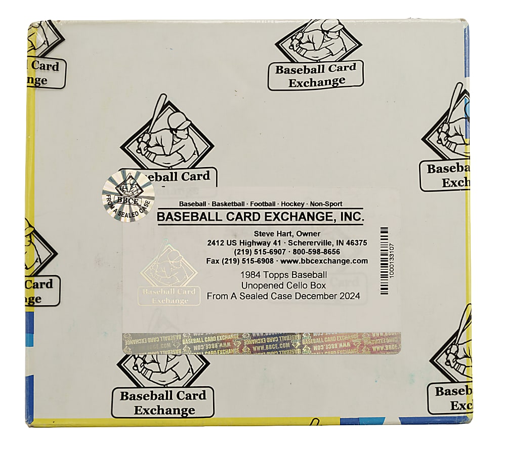 1984 Topps Unopened Cello Box (24 Packs) - BBCE - From a Sealed Case (FASC)