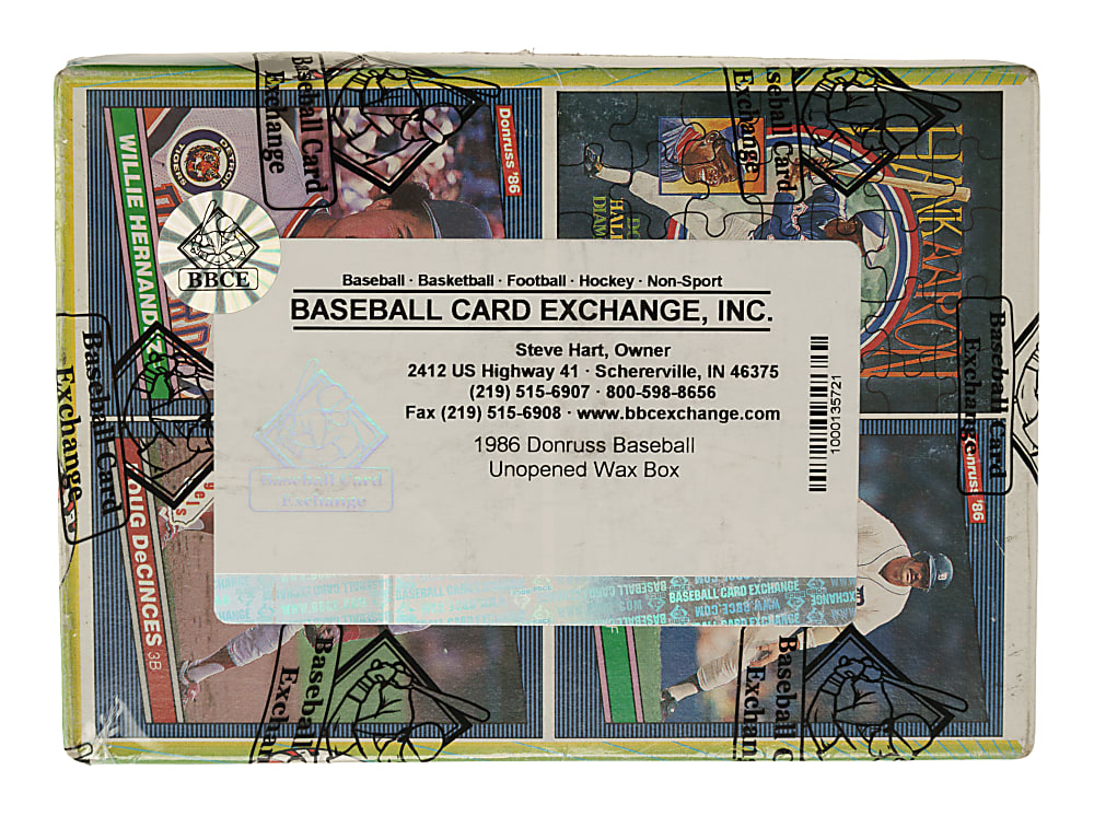 1986 Donruss Unopened Wax Box (36 Packs) - BBCE