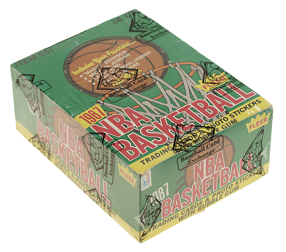 1987-1988 Fleer Basketball Unopened Wax Box (36 Packs) - BBCE