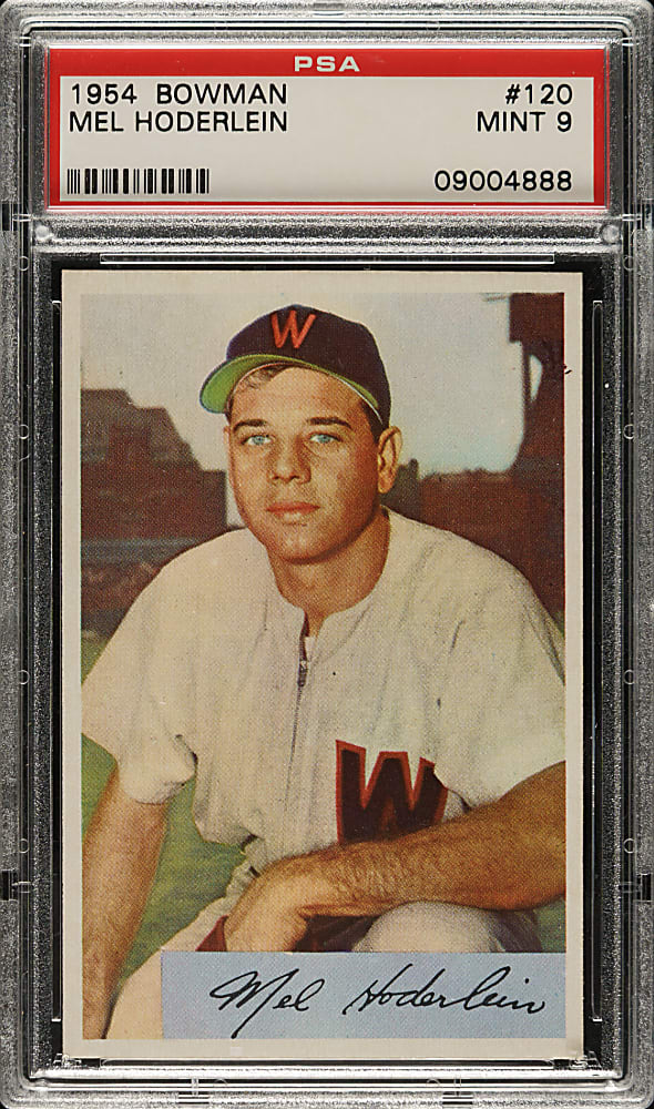 1954 Bowman #120 Mel Hoderlein PSA MINT 9