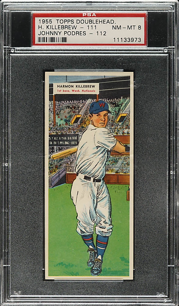 1955 Topps Double Headers #111/112 Harmon Killebrew/Podres PSA NM-MT 8