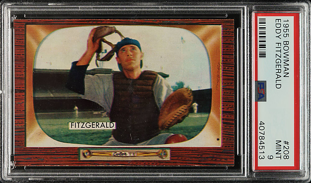 1955 Bowman #208 Eddy Fitzgerald PSA MINT 9 - Highest Graded!