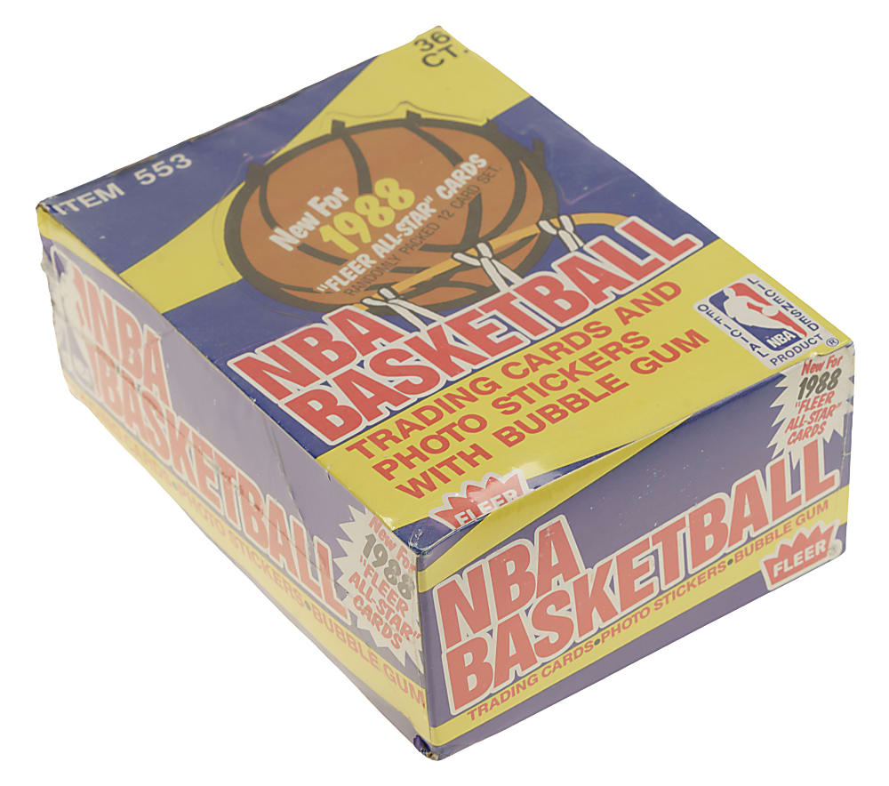 1988-1989 Fleer Basketball Unopened Wax Box (36 Packs) - BBCE - From a Sealed Case (FASC)