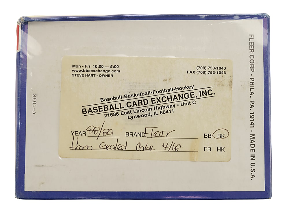 1988-1989 Fleer Basketball Unopened Wax Box (36 Packs) - BBCE - From a Sealed Case (FASC)