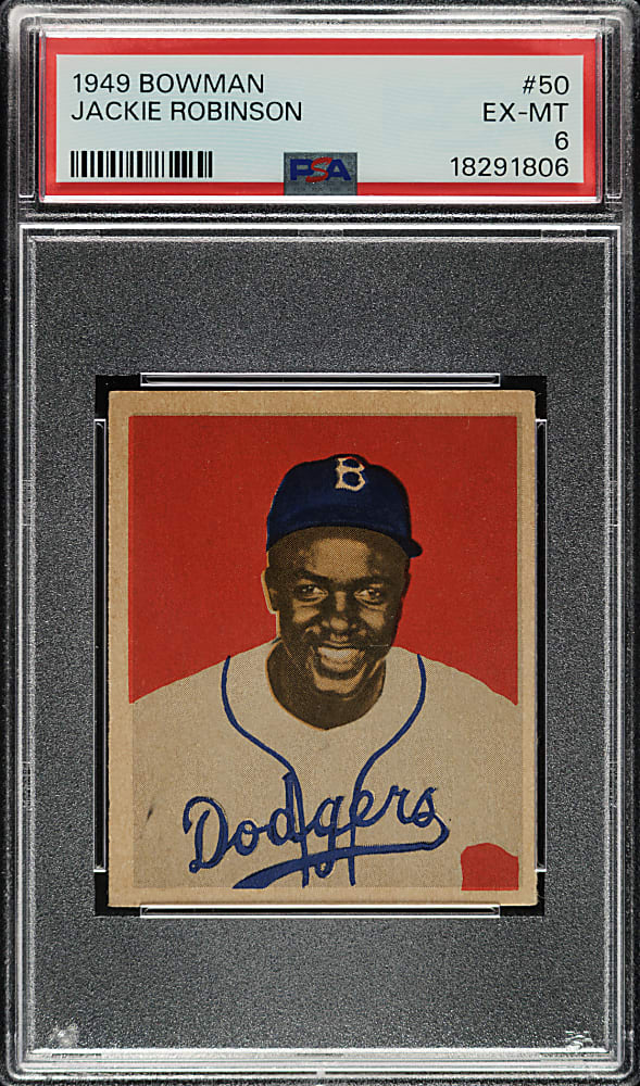 1949 Bowman #50 Jackie Robinson PSA EX-MT 6