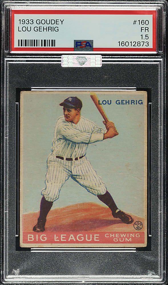 1933 R319 Goudey #160 Lou Gehrig PSA FAIR 1.5 (MBA Silver Diamond)