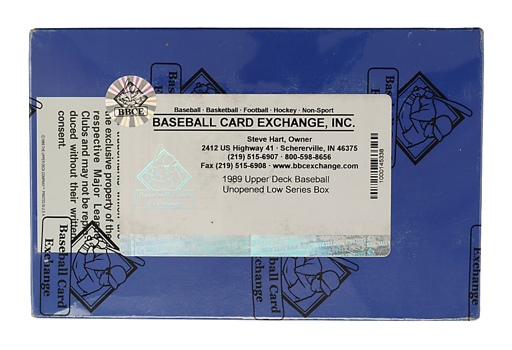1989 Upper Deck Low Series Unopened Wax Box (36 Packs) - BBCE