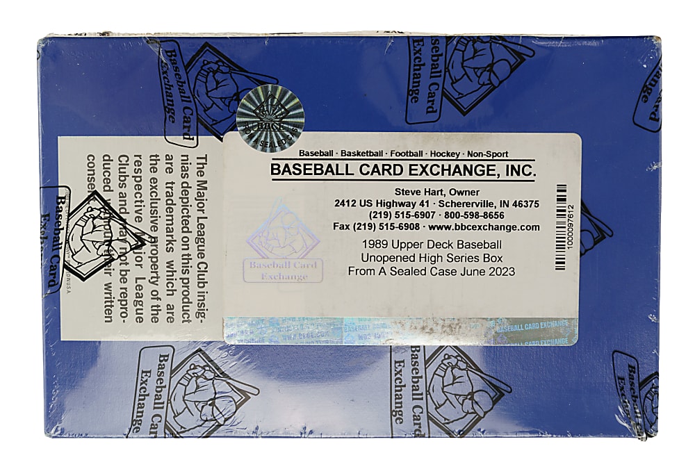 1989 Upper Deck High Series Unopened Wax Box (36 Packs) - BBCE - From a Sealed Case (FASC)