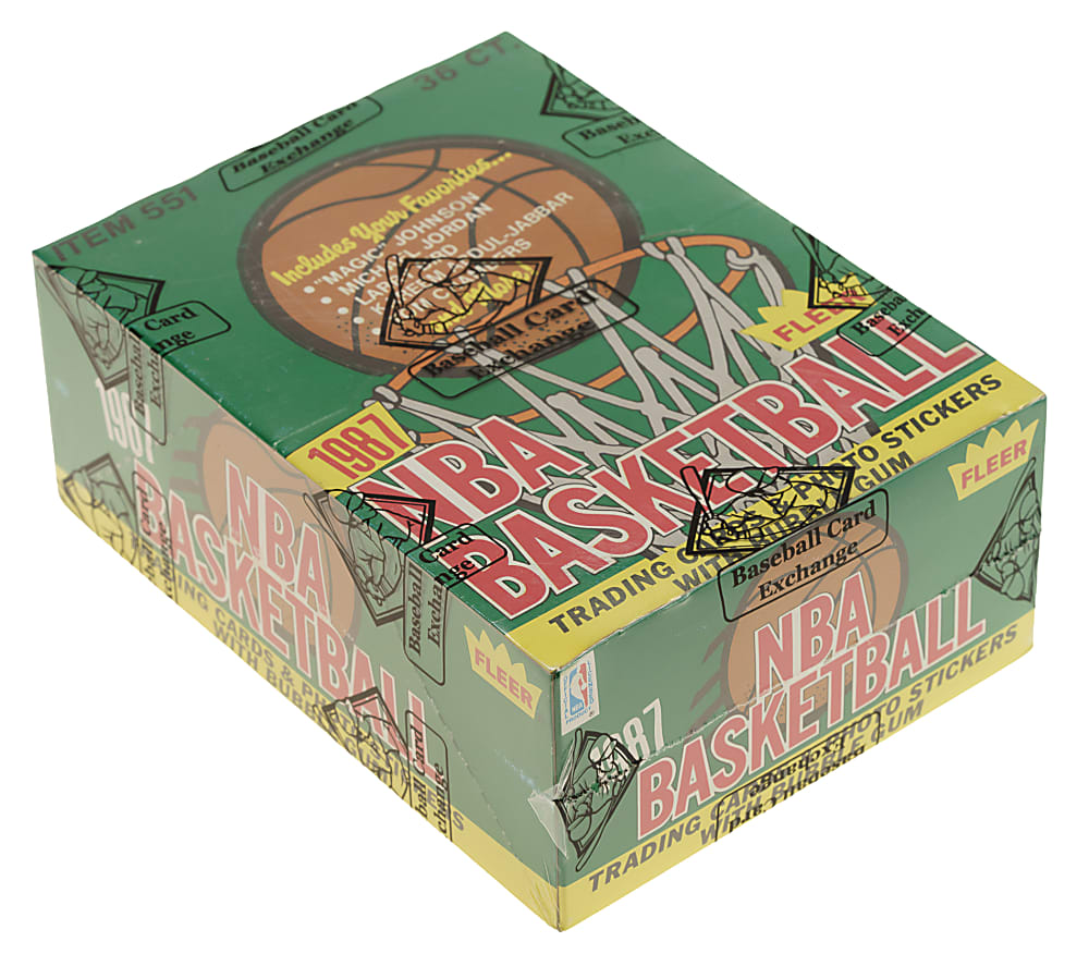 1987-1988 Fleer Basketball Unopened Wax Box (36 Packs) - BBCE and Ex-Fritsch
