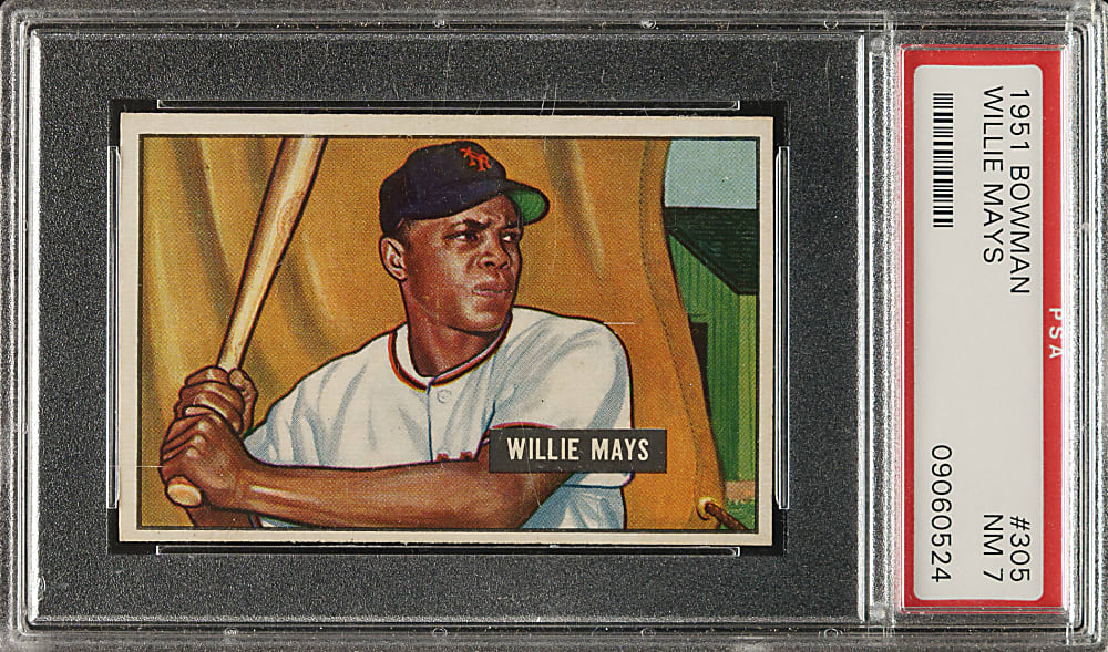 1951 Bowman #305 Willie Mays Rookie PSA NM 7