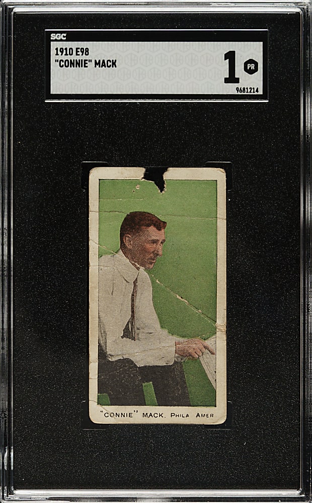 1910 E98 Anonymous "Set of 30" Connie Mack SGC POOR 1 - Green Background