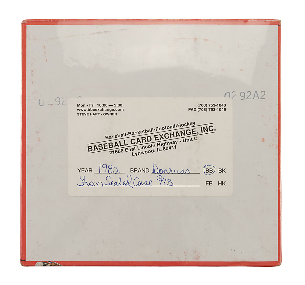 1982 Donruss Unopened Wax Box (36 Packs)- BBCE - From a Sealed Case (FASC)