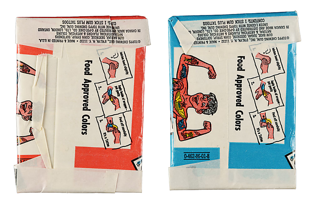 1968 Topps "21 Tattoos" Unopened Wax Pack Pair
