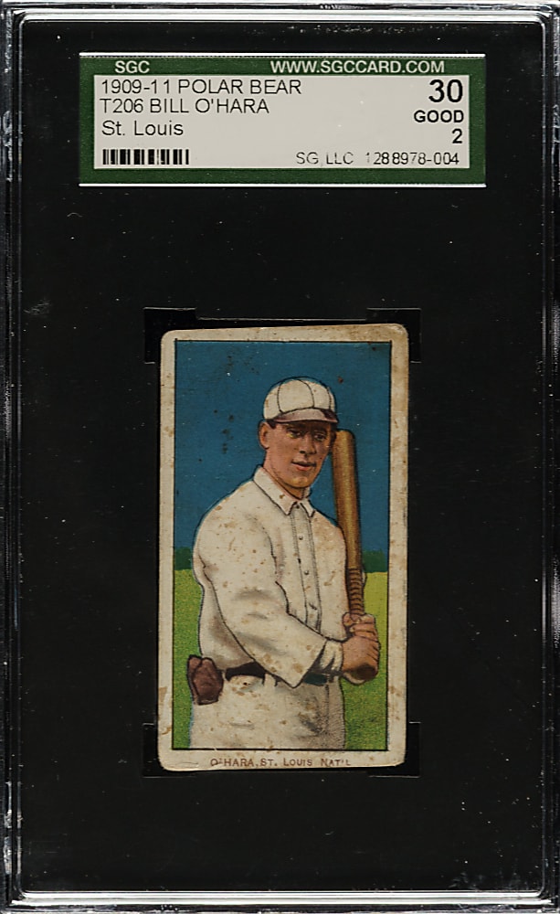 1909-1911 T206 White Border Bill O'Hara St. Louis Variation SGC GOOD  30 - Polar Bear Back