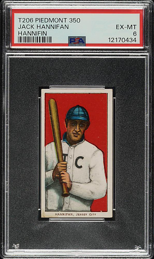 1909-1911 T206 White Border Jack Hannifan PSA EX-MT 6