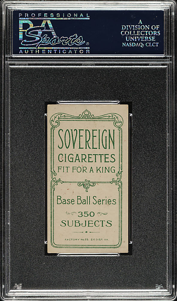 1909-1911 T206 White Border George Stone PSA EX-MT 6 - Sovereign 350 Back