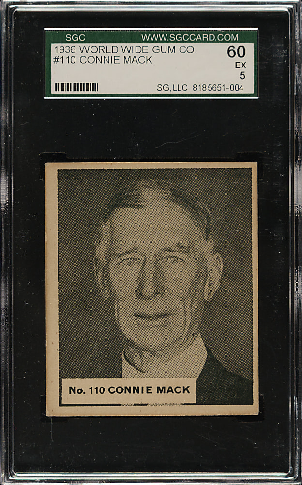 1936 V355 World Wide Gum #110 Connie Mack SGC EX 60