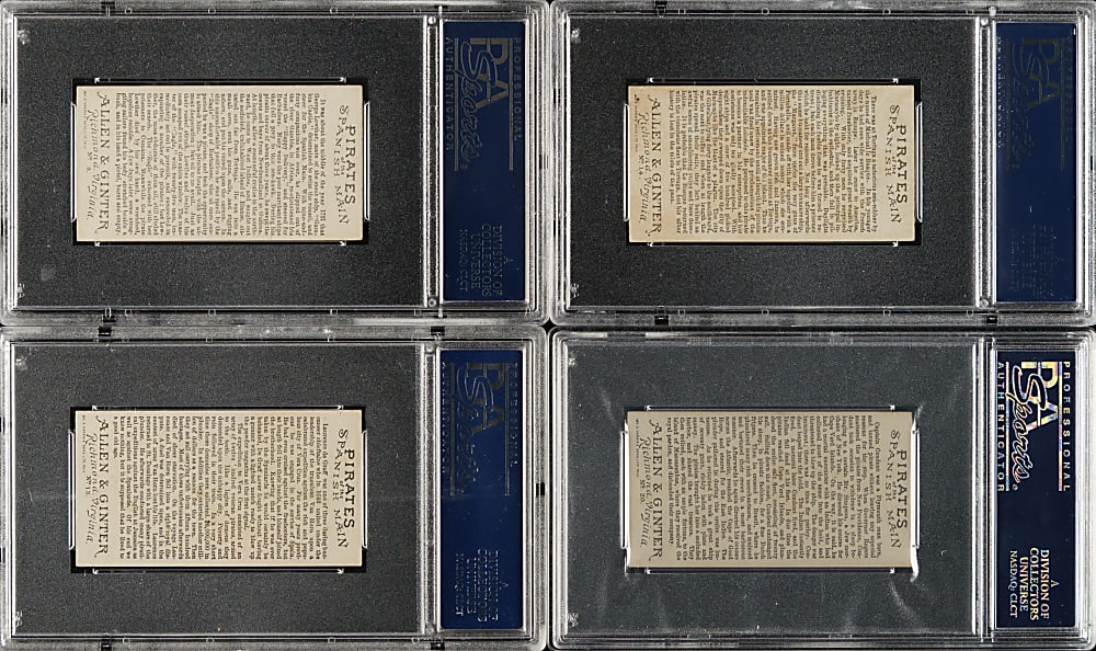 1888 N19 Allen & Ginter "Pirates of the Spanish Main" PSA EX-MT 6 Collection (4)