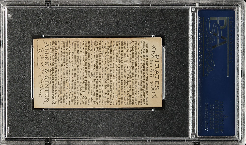 1888 N19 Allen & Ginter "Pirates of the Spanish Main" #7 Sir Henry "Captain" Morgan PSA EX 5