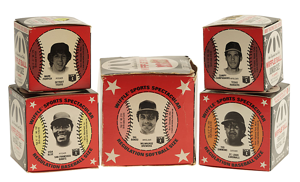 1979 Wiffle Ball Discs Full Boxes Collection (21 Boxes) Plus Uncut Sheet - Representing a Complete Set