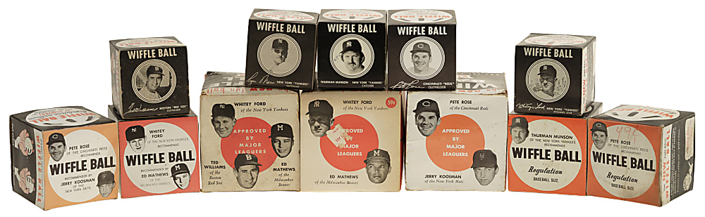 Circa 1960s to 1980s Wiffle Ball Unopened Box Collection (38) - All Player-Endorsed