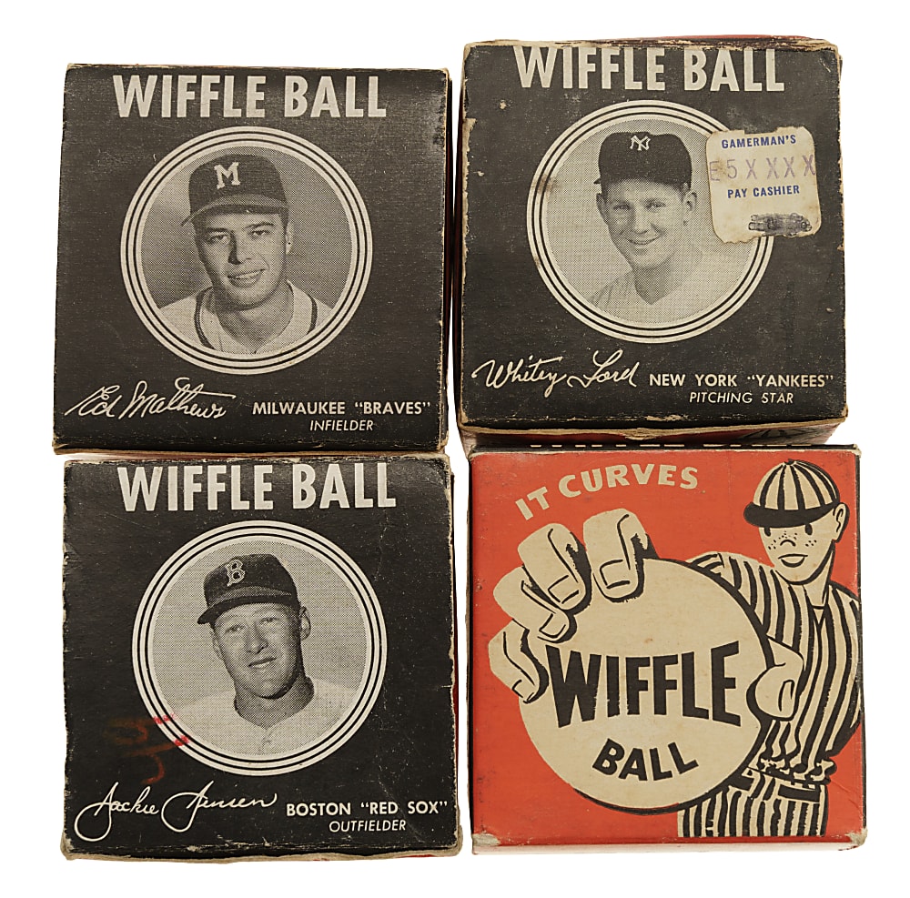 Circa 1950s/1960s Wiffle Ball Unopened Box Collection (4)