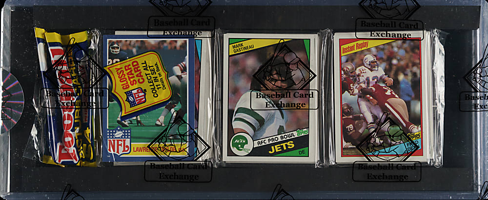 1984 Topps Football Unopened Rack Pack - Lawrence Taylor Glossy NFL Stars on Top - BBCE