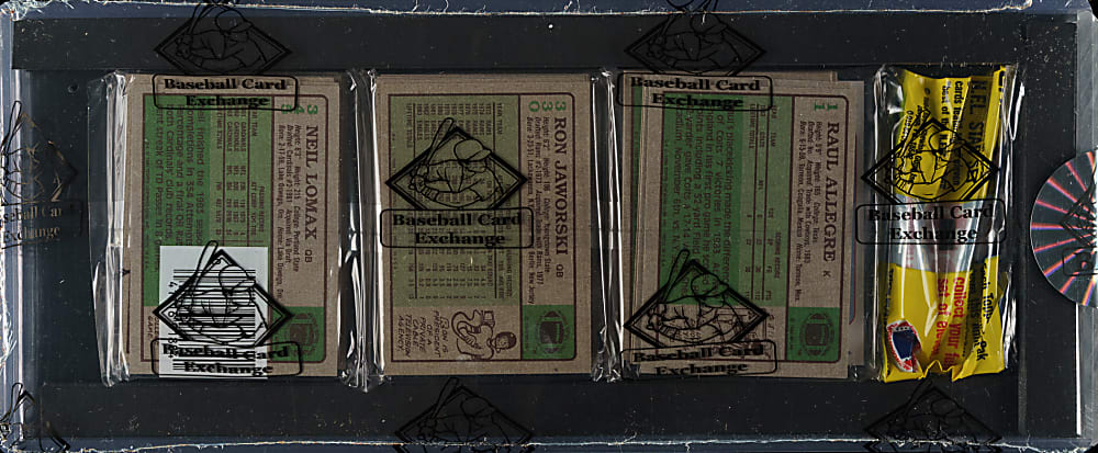 1984 Topps Football Unopened Rack Pack - Lawrence Taylor Glossy NFL Stars on Top - BBCE