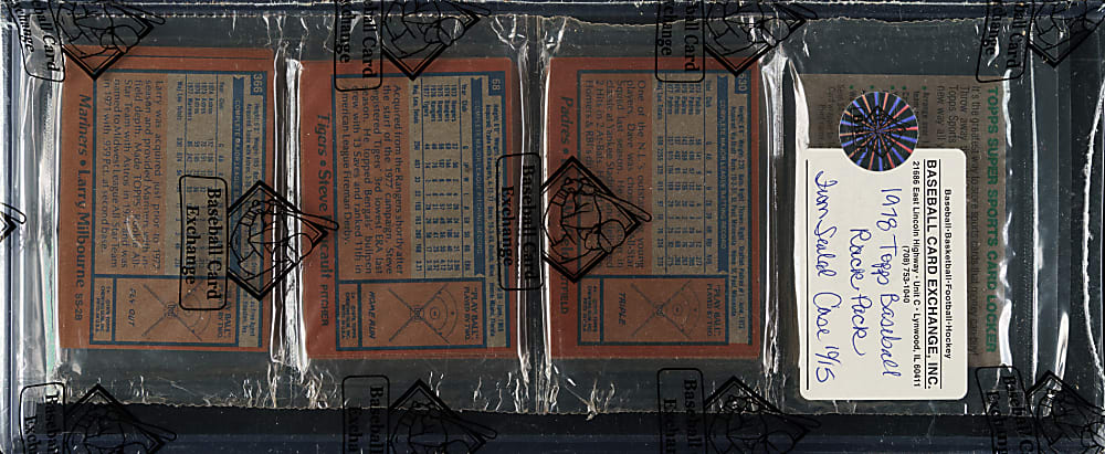 1978 Topps Unopened Rack Pack - Dave Winfield on Back - BBCE - From a Sealed Case (FASC)