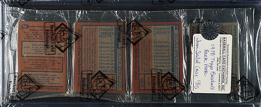 1978 Topps Unopened Rack Pack - Lou Brock Record Breaker on Top - BBCE - From a Sealed Case (FASC)
