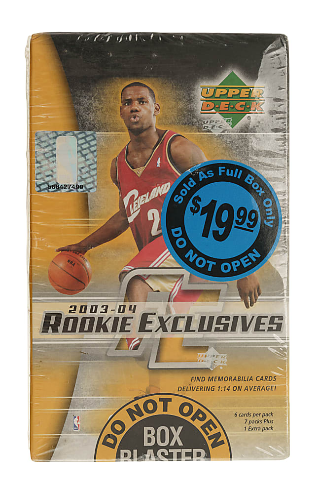 2003-2004 Upper Deck Rookie Exclusives Basketball Factory-Sealed Unopened Blaster Box (8 Packs) - LeBron James Rookie Year