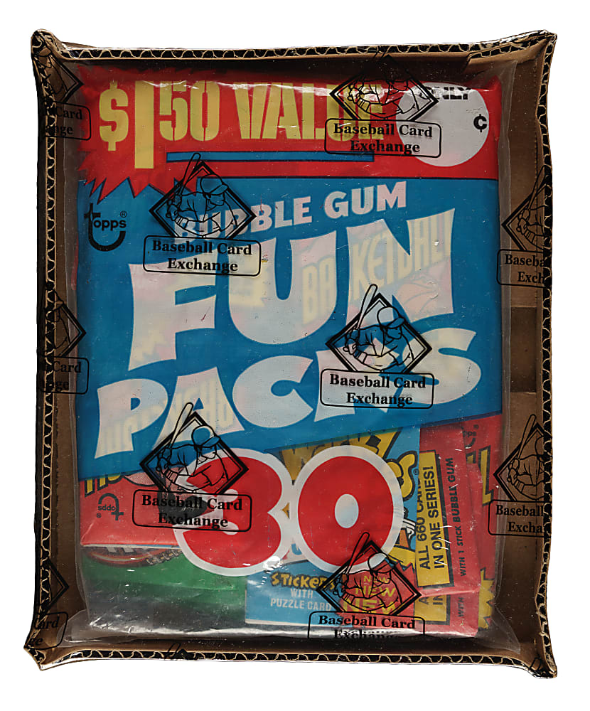 1974 Topps "Fun Packs" Unopened Bag (30 Packs) Including Six Basketball, Nine Baseball, and Nine Football Packs