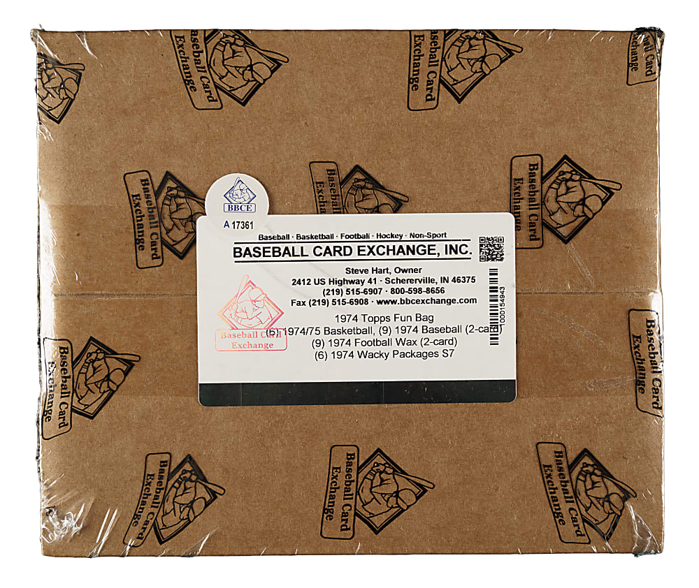 1974 Topps "Fun Packs" Unopened Bag (30 Packs) Including Six Basketball, Nine Baseball, and Nine Football Packs