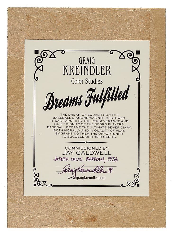 Joe Louis Original Color Study Painting by Graig Kreindler