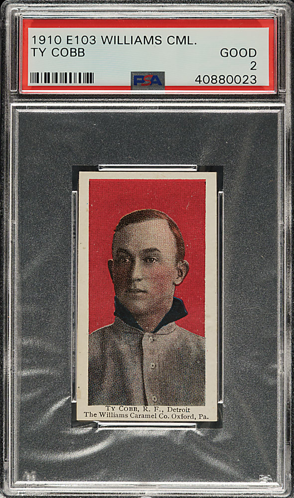 1910 E103 Williams Caramel Ty Cobb PSA GOOD 2
