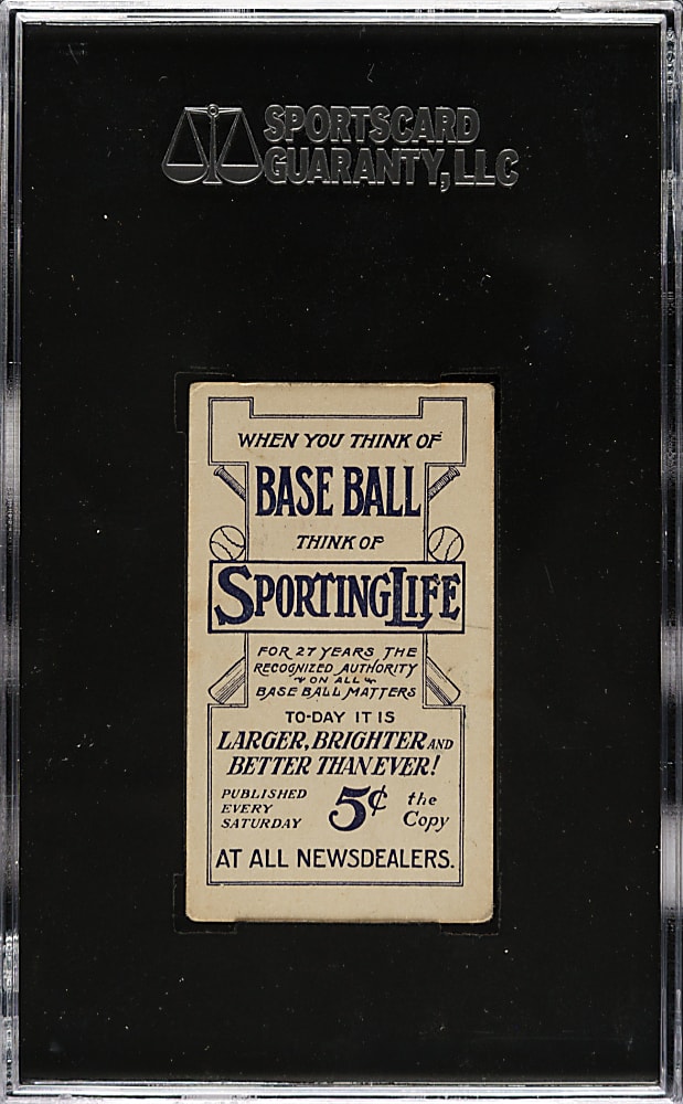 1910-1911 M116 Sporting Life Honus Wagner Blue Background SGC VG/EX 4