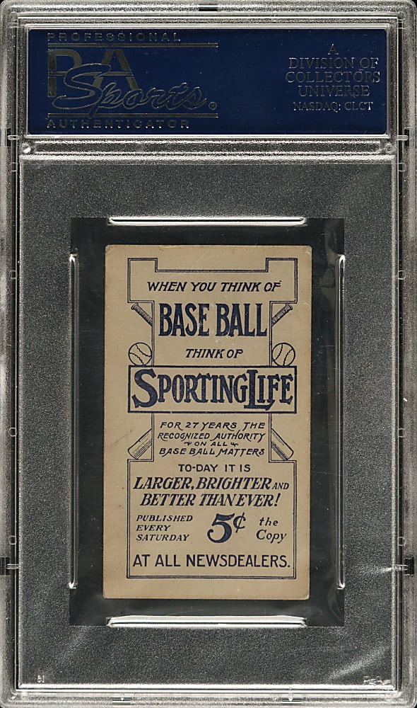 1910-1911 M116 Sporting Life Ty Cobb Blue Background PSA VG-EX 4