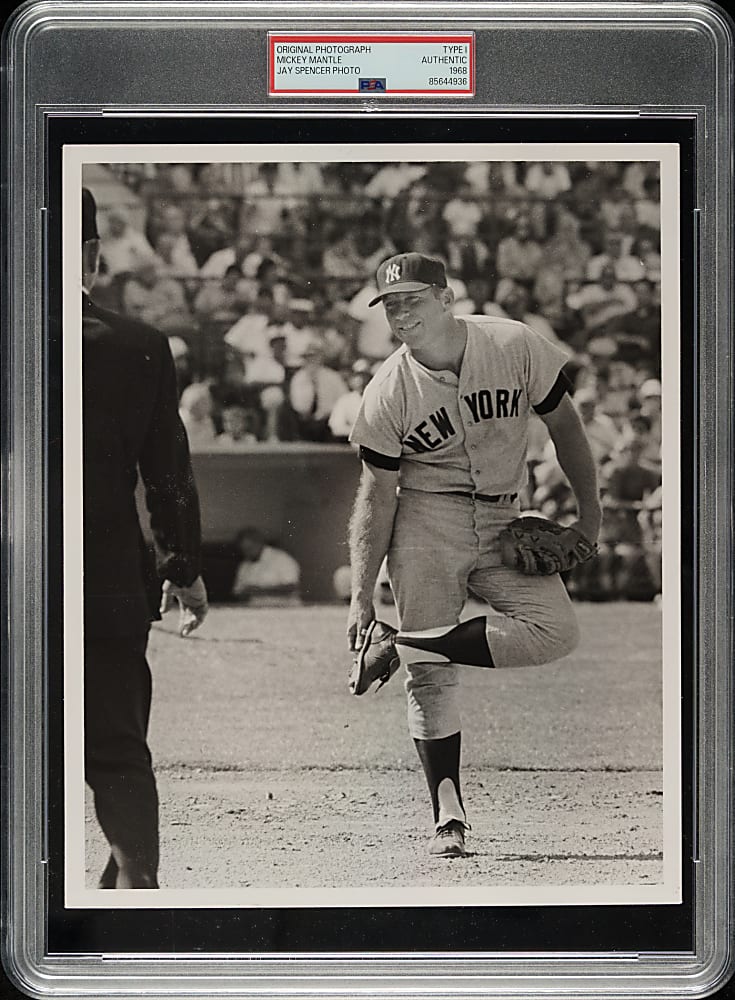 1968 Mickey Mantle Spring Training Original Jay Spencer Photograph PSA/DNA Type I