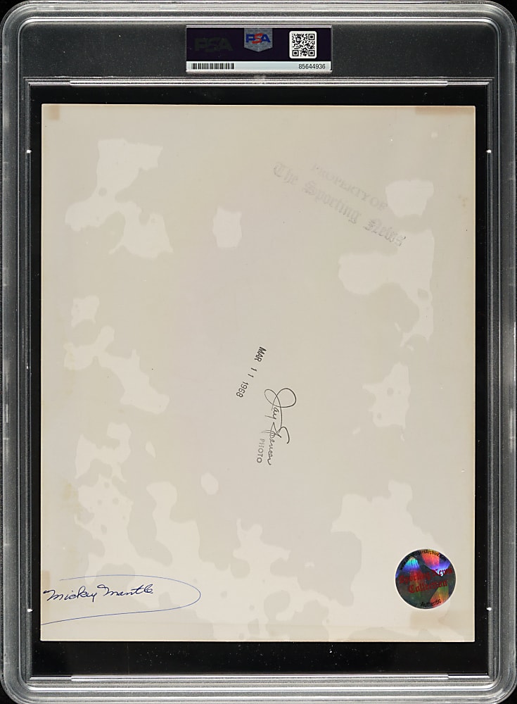 1968 Mickey Mantle Spring Training Original Jay Spencer Photograph PSA/DNA Type I
