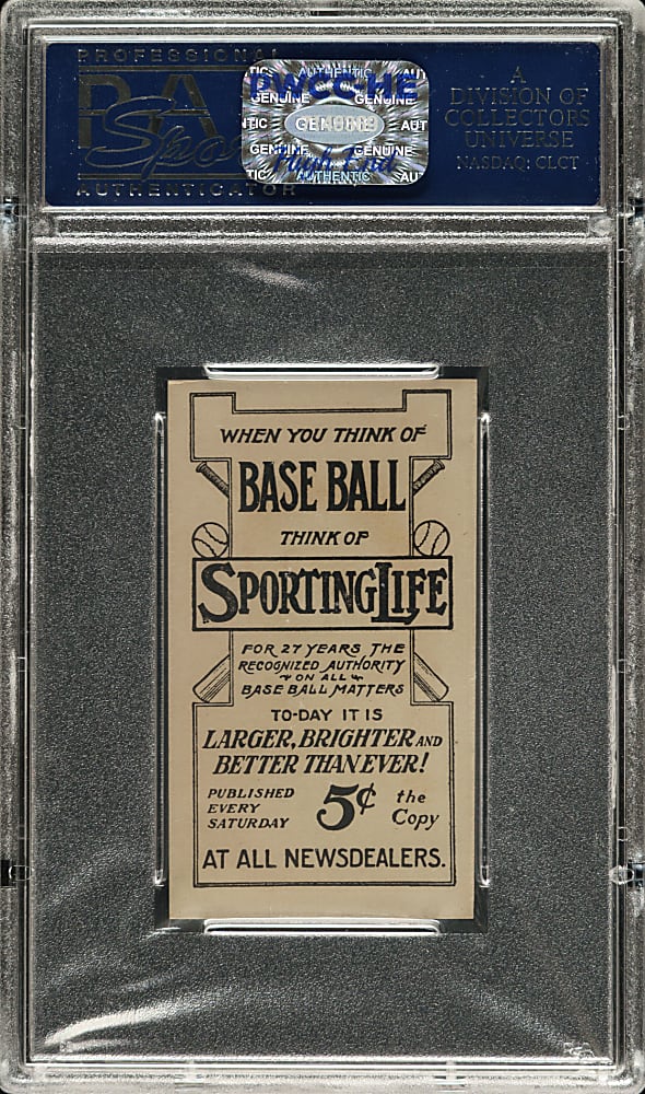 1910-1911 M116 Sporting Life Cy Young Black Back PSA EX 5