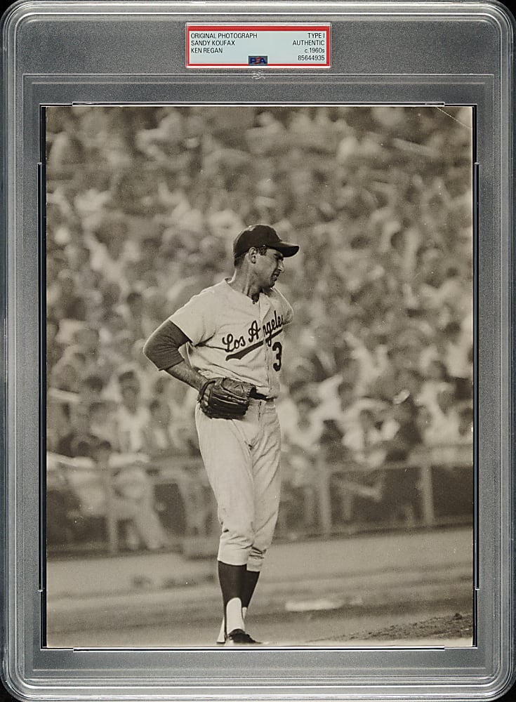 Circa 1960s Sandy Koufax Original Ken Regan Photograph PSA/DNA Type I