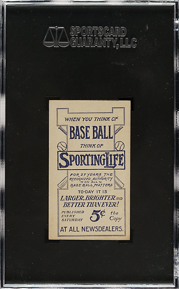 1910-1911 M116 Sporting Life Christy Mathewson Pastel Background SGC NM/MT 8
